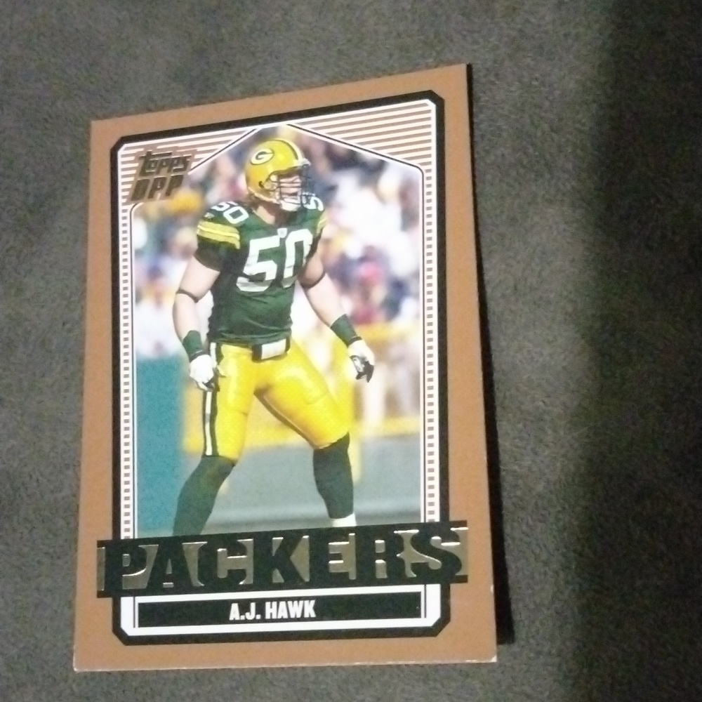 AJ hawk rookie Topps dpp 2007 green Bay Packers